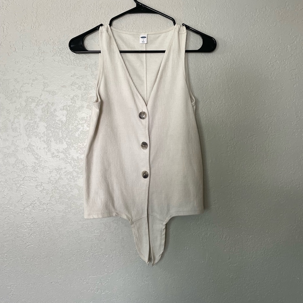 Old navy white button down tank